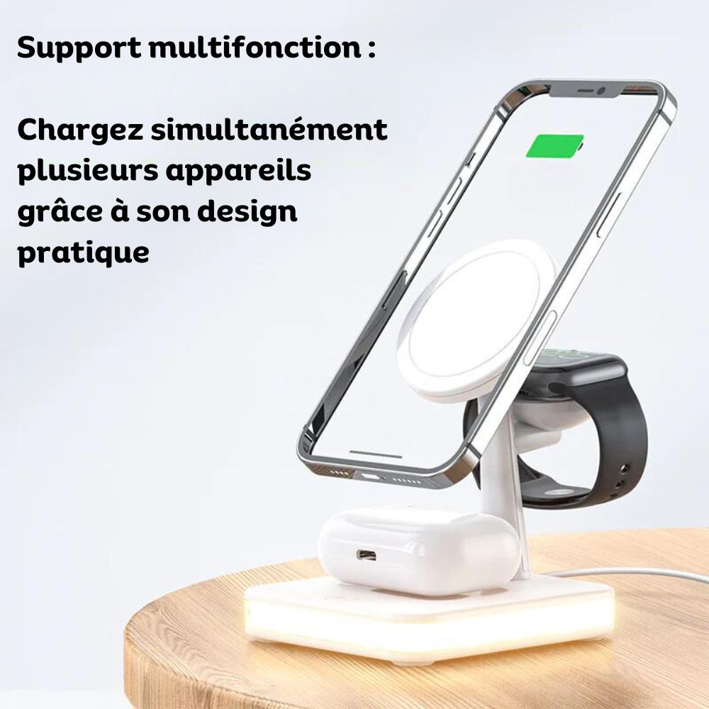 MagDock - Chargeur Sans Fil 3-en-1 - MyOrderShop