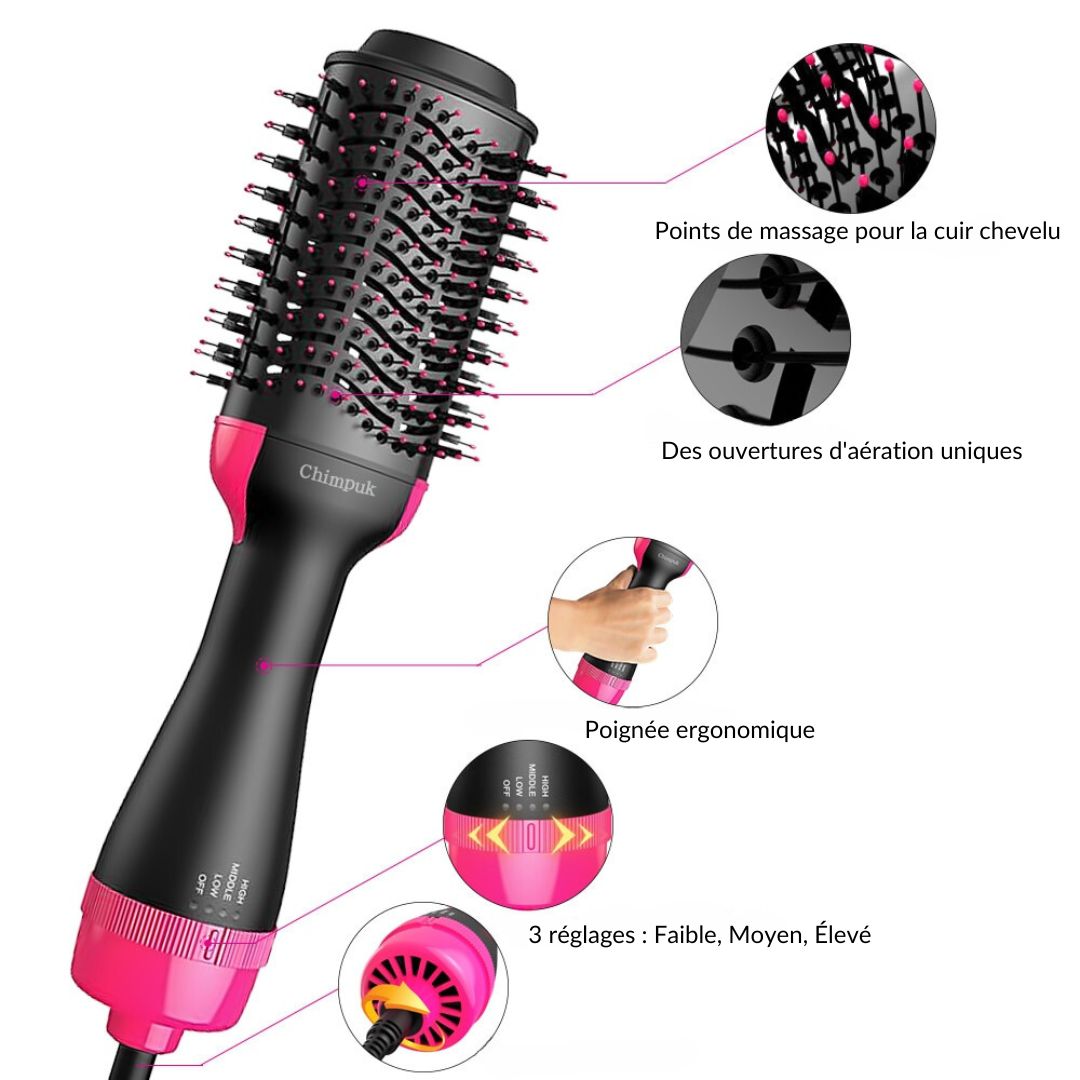 AirGlam ™ - Sèche cheveux Brosse - MyOrderShop